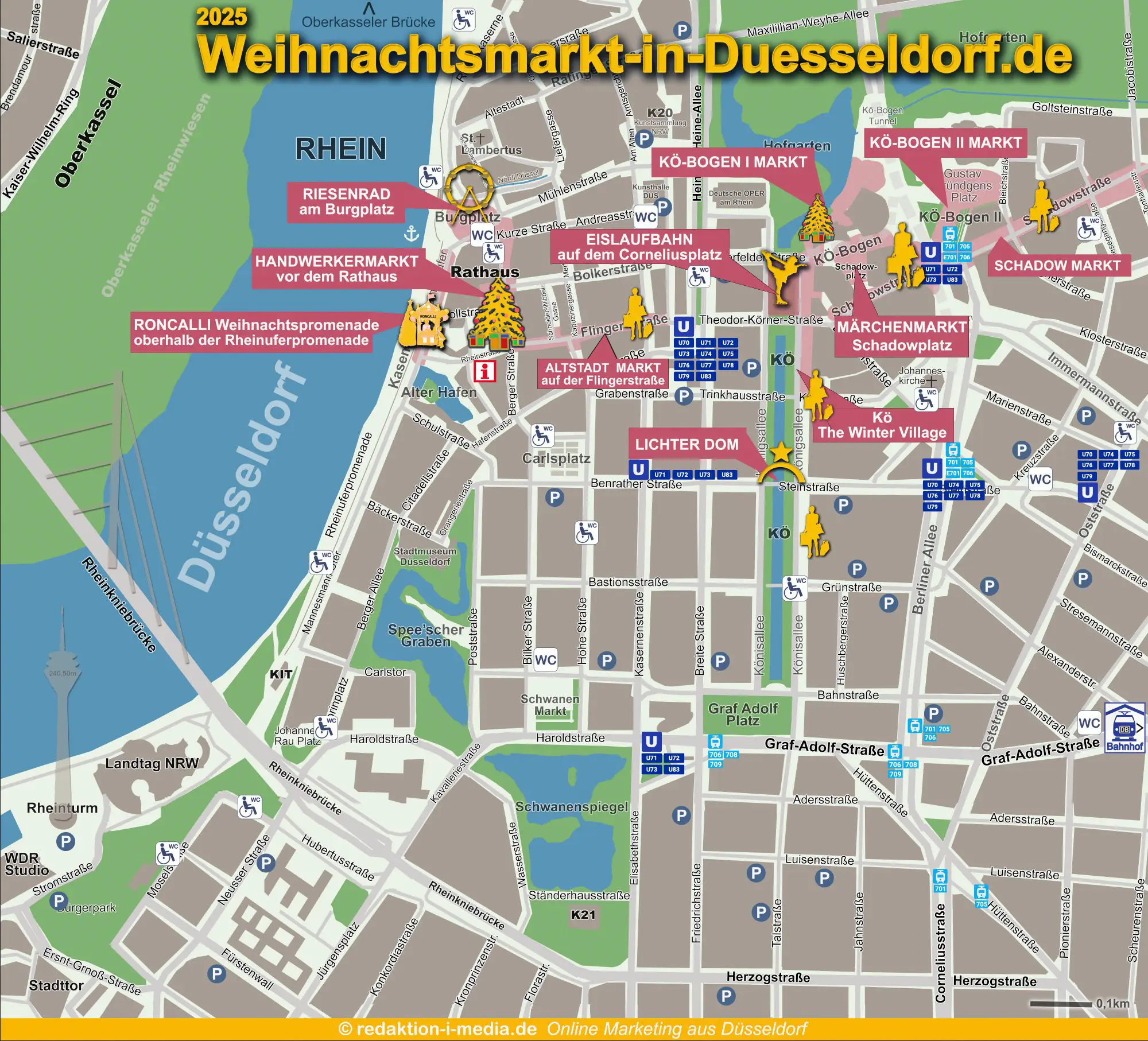 Übersicht aller Düsseldorfer Weihnachtsmärkte